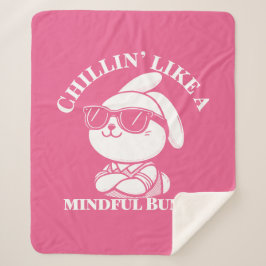 Pink "Mindful Bunny" gemütlich Sherpadecke