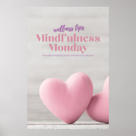 Pink Mindfulness Montag Wellness Poster
