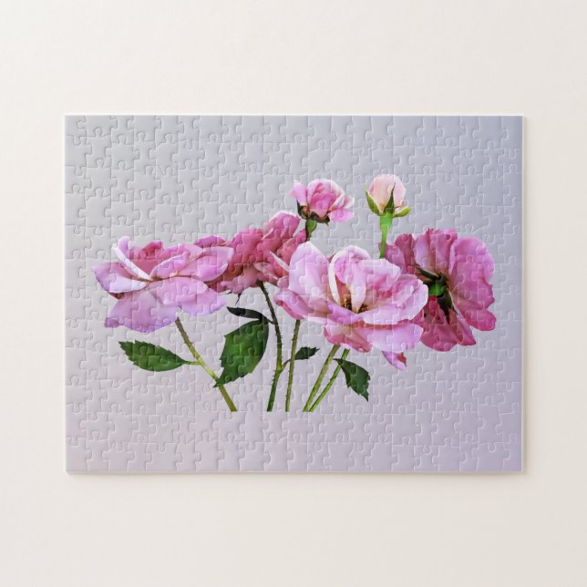 Pink Miniatur-Rose Puzzle (Horizontal)