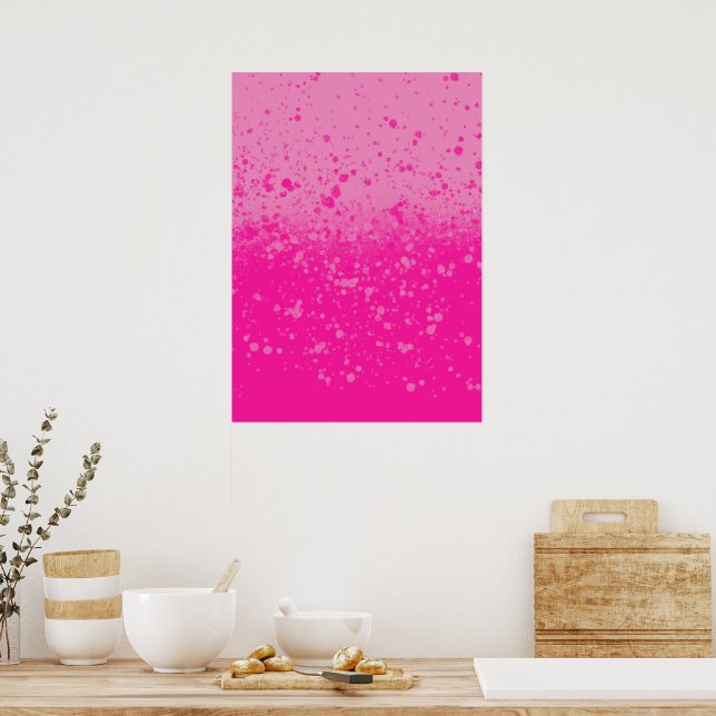 Pink Minimalismus  Poster (Küche)