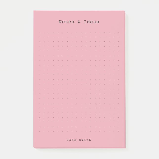 Pink minimalist and personalized retro aesthetic  post-it klebezettel (Vorderseite)