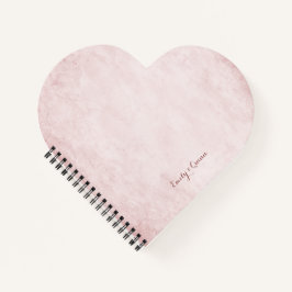 Pink Minimalist Feminine Paper Monogram Notizbuch