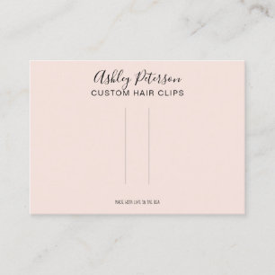 Pink-minimalistisch-elegante Friseur-Display Visitenkarte