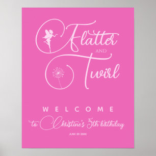 Pink Minimalistisch Fairy Empfang Poster