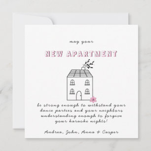 PINK MINIMALISTISCHE Glückwünsche auf Ihrer neuen Feiertagskarte