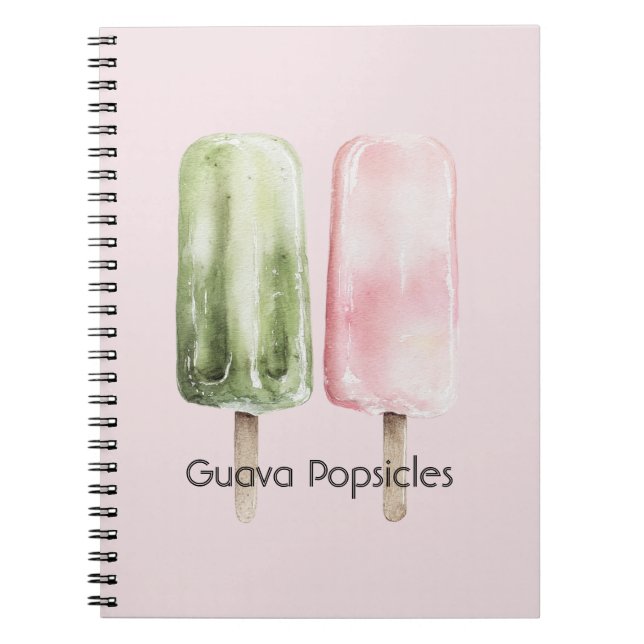 Pink Mint Green Guava Popsicles Notizblock (Vorderseite)