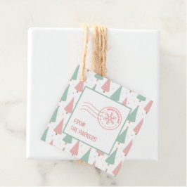 Pink/Mint Holiday Favor Tags Geschenkanhänger