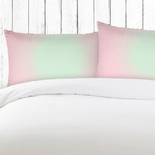 Pink-Mint-Vintage-Ombre-Verlaufs-Aura Kissenbezug