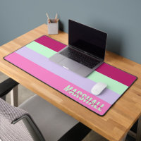 Pink Minze Green Lila Stripes Muster Name