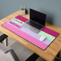 Pink Minze Green Lila Stripes Muster Name