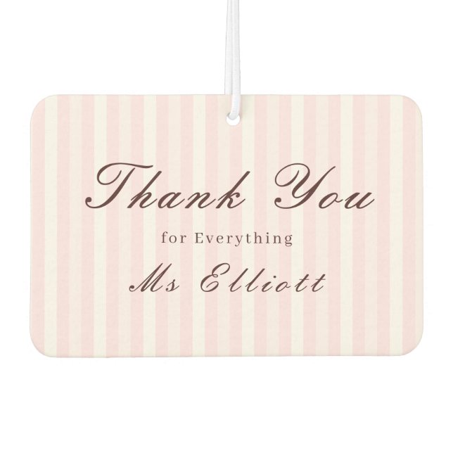 Pink Mist - Personalised Thank You Air Freshener Autolufterfrischer (Vorderseite)