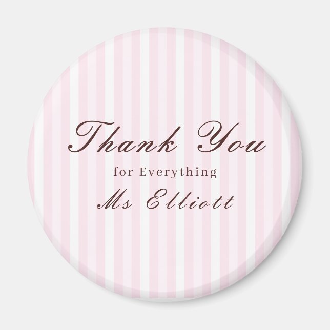 Pink Mist - Personalised Thank You Teacher Magnet (Vorne)