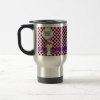 Pink mit Black Polka Dots Girl Teddy Bear