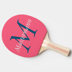 Pink mit Monogramm Tischtennis Schläger