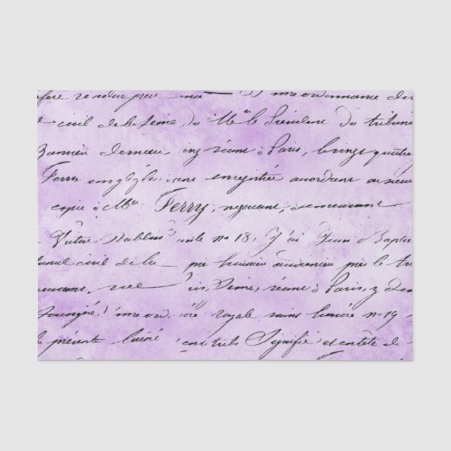 PINK MIT SCHWARZER HANDSCHREIBUNG SEIDENPAPIER (Vorderseite)