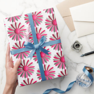 Pink MOD Daisy Blume Frühjahr Sommergarten Hochzei Geschenkpapier