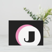 PINK-Mod Monogramm-Fett-Anfangsmerkkarte
