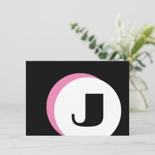 PINK-Mod Monogramm-Fett-Anfangsmerkkarte Mitteilungskarte