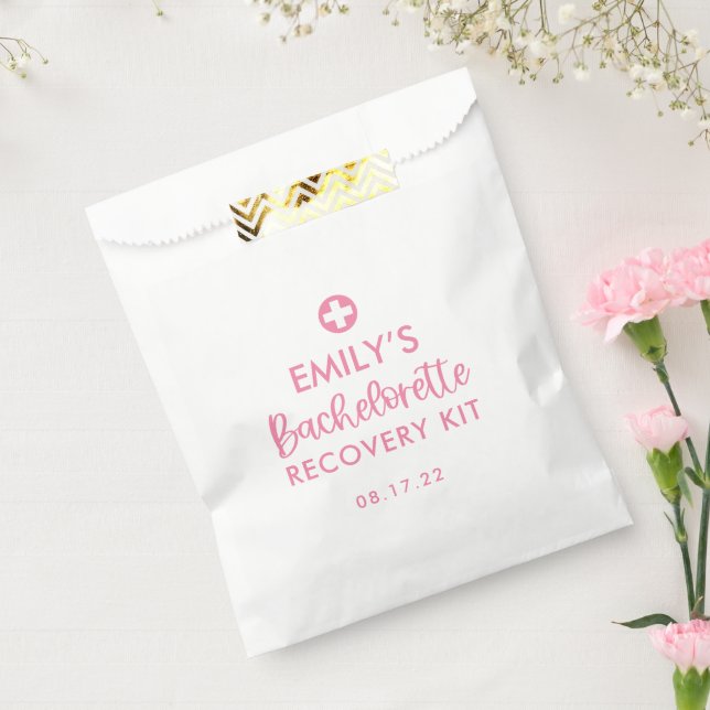 Pink Modern Bachelorette Erholung Kit Beutel Geschenktütchen (Versiegelt)