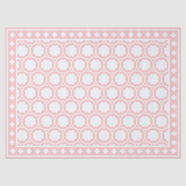 Pink Modern Bone Inlay Decoupage Paper Seidenpapier (Vorderseite)