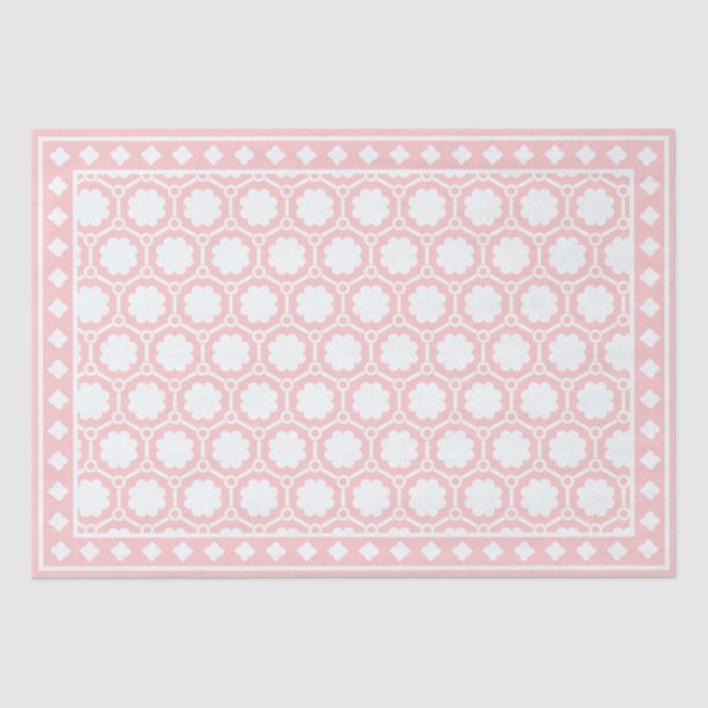 Pink Modern Bone Inlay Decoupage Paper Seidenpapier (Vorderseite)