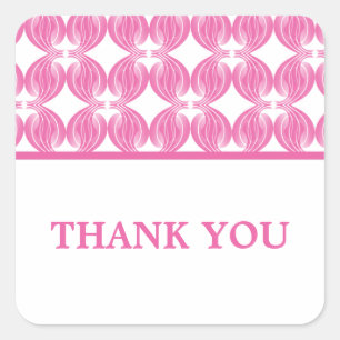 Pink Modern Deko Danke Stickers
