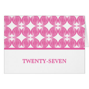Pink Modern Deko Tischnummer Card