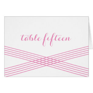 Pink Modern Deko Tischnummer Card