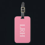 Pink Modern Double Layer Simple Initial Monogram  Gepäckanhänger<br><div class="desc">ravel is already chaotic enough — your luggage tag shouldn’t be. This modern monogram tag brings a bold, clean look to your suitcase while still giving main-character energy. The design features a classic serif initial with a soft shadow layer, all in a bright modern pink color palette that stands out...</div>