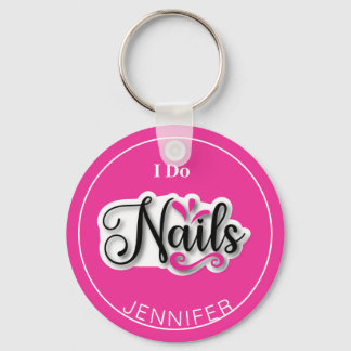 Pink Modern I Do Nails Nail Technischer Schlüssela Schlüsselanhänger