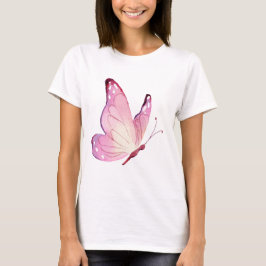 Pink Modern Minimalistisch Butterfly T-Shirt