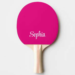 Pink Modern Script Name Monogram Tischtennis Schläger