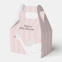 Pink Modern Whimsical Princess Swan Baby Dusche Geschenkschachtel