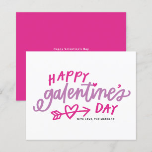 Pink Moderne Kalligraphie Happy Galentine's Day Ca