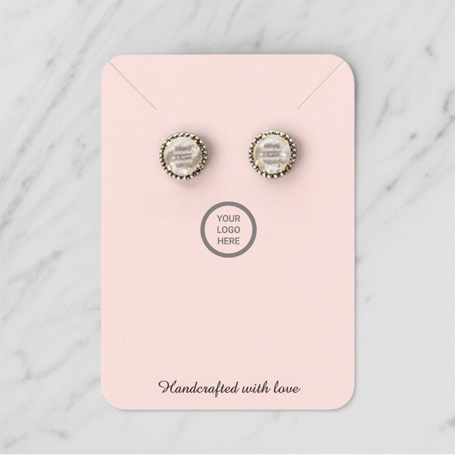 Pink Moderne Minimal-Nekklace-Erring-Display-Karte (Von Creator hochgeladen)