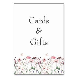 Pink Mohn Wiese Karten & Geschenke Schild