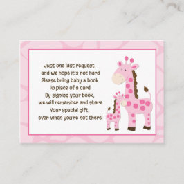 Pink Mommy Giraffe Buchanfragen Cards Begleitkarte