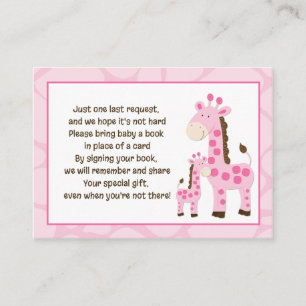 Pink Mommy Giraffe Buchanfragen Cards Begleitkarte