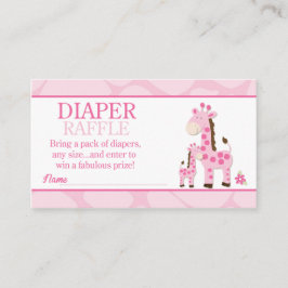 Pink Mommy Giraffe Girl Shower Windschutzscheibe Begleitkarte