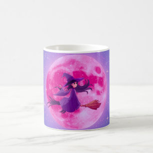 Pink Mond Hexenbecher Süße Magische Halloween-Ta Kaffeetasse