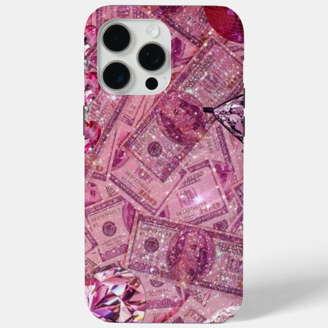 Pink Money Design Phone Case (Rückseite)
