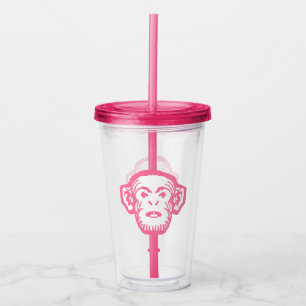 Pink Monkey Acrylic Tumbler Acryltrinkbecher