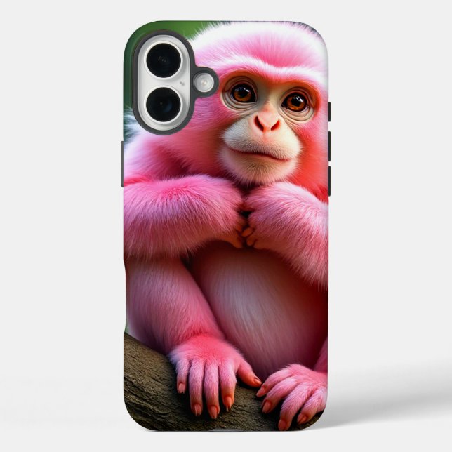 Pink Monkey Phone Case (Rückseite)