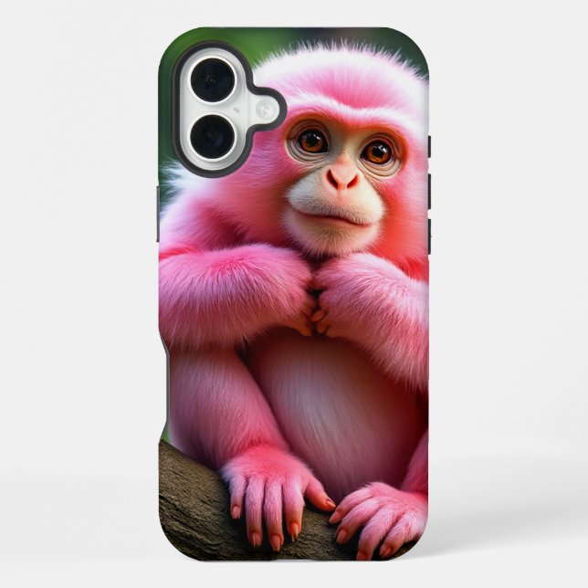 Pink Monkey Phone Case iPhone Hülle (Rückseite)