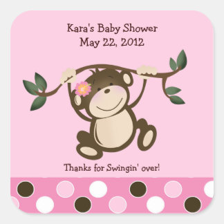 PINK MONKEY PLAY SQUARE Bevorzugung Sticker
