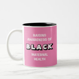 Pink Monogram Black Mütter Health Awareness Zweifarbige Tasse