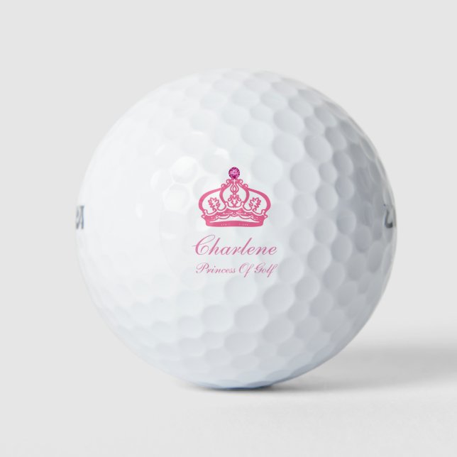 Pink Monogram Golf Golfball (Vorderseite)