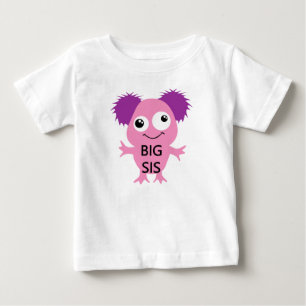 Pink Monster Big Sister Baby T-shirt