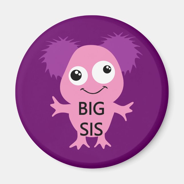 Pink Monster Big Sister Magnet (Vorne)