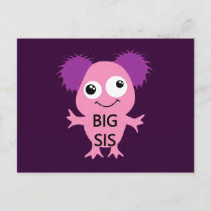 Pink Monster Big Sister Postkarte